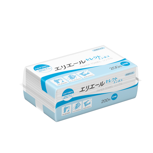 ｴﾘｴｰﾙﾍﾟｰﾊﾟｰﾀｵﾙ　ｾﾚｸﾄｴﾝﾎﾞｽﾀｲﾌﾟｼﾝｸﾞﾙ中判　50パック　001706